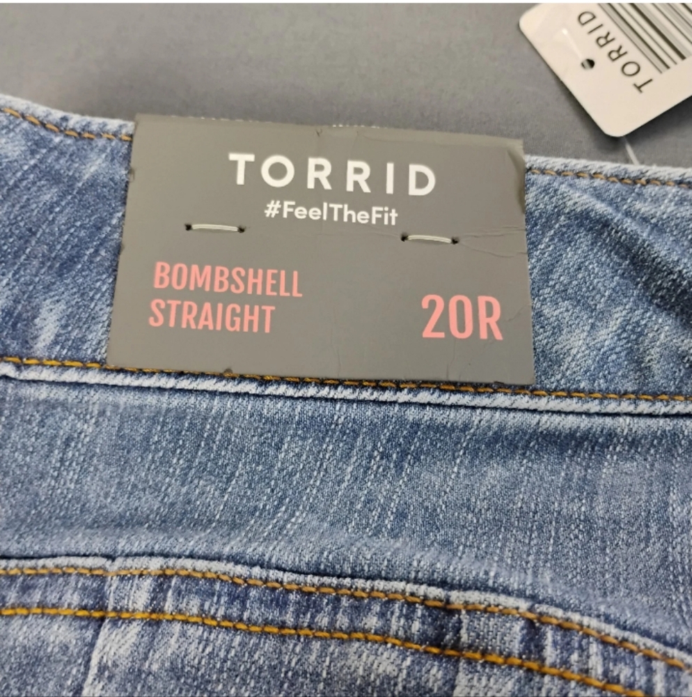 Torrid Feel The Fit Bombshell Straight Jeans Womens 20R  Premium Strech NEW $95 - Picture 14 of 16